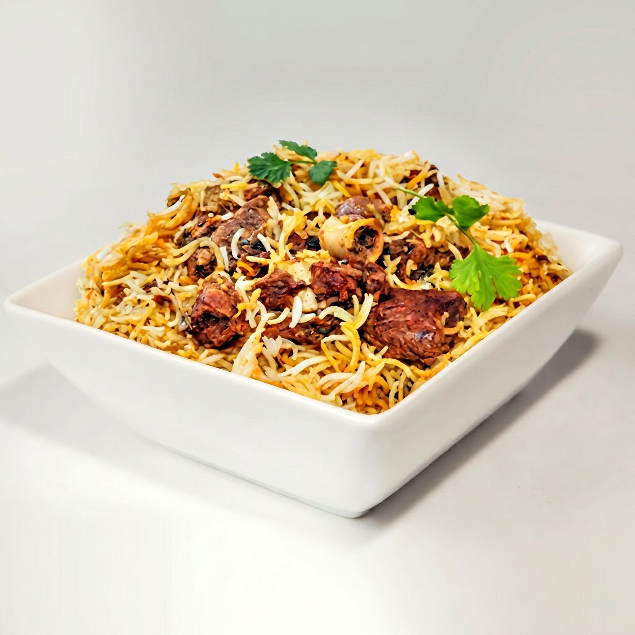 Goat Biryani (Bone in Meat).