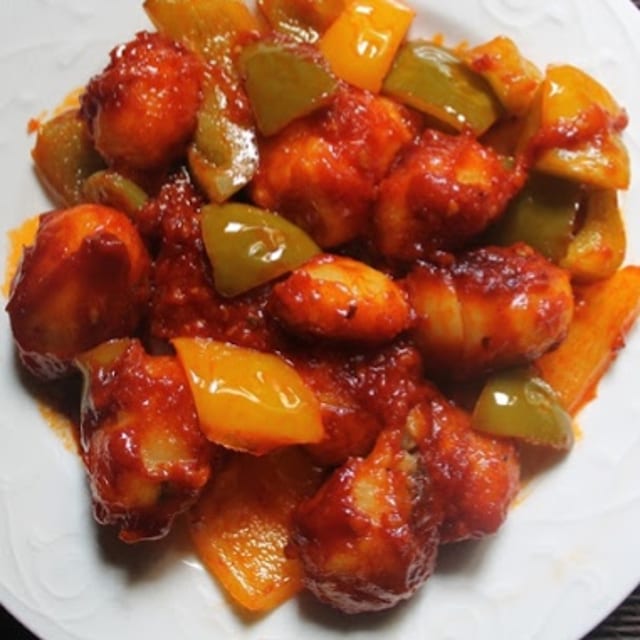 Chili Potatoes  Tray.