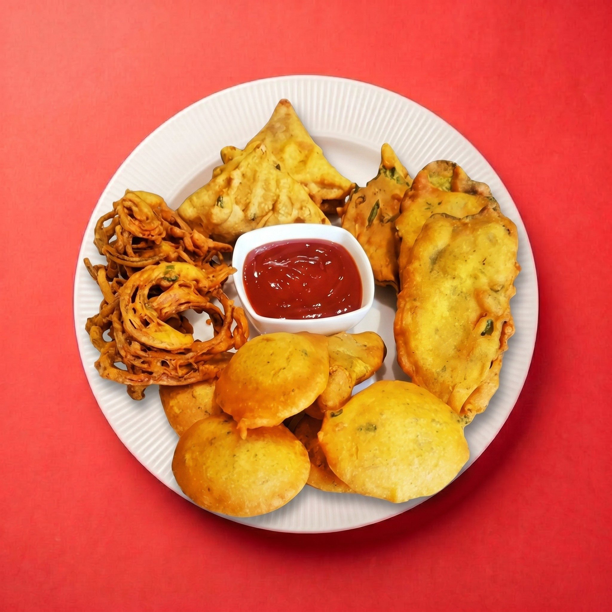 Assorted Veg Pakora Platter.