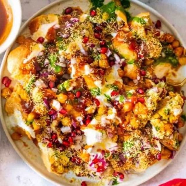 Samosa Chaat Tray.