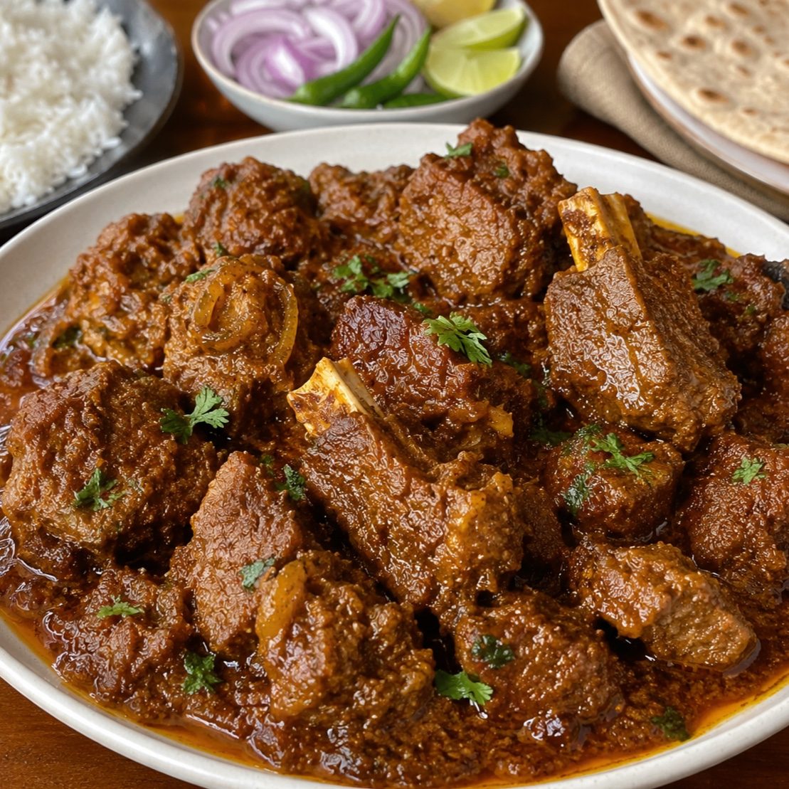 Bhuna Goat Lunch Special.
