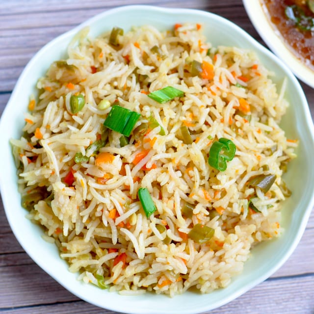 Vegetable Fried Rice Tray.