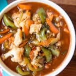 Mix Vegetable Schezwan Tray.