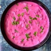Beetroot  Raita Tray.