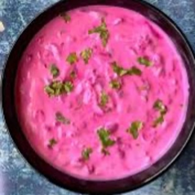 Beetroot  Raita Tray.
