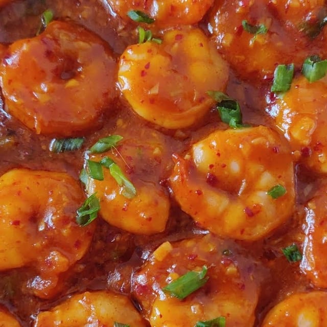 Chili Garlic Shrimp Tray.